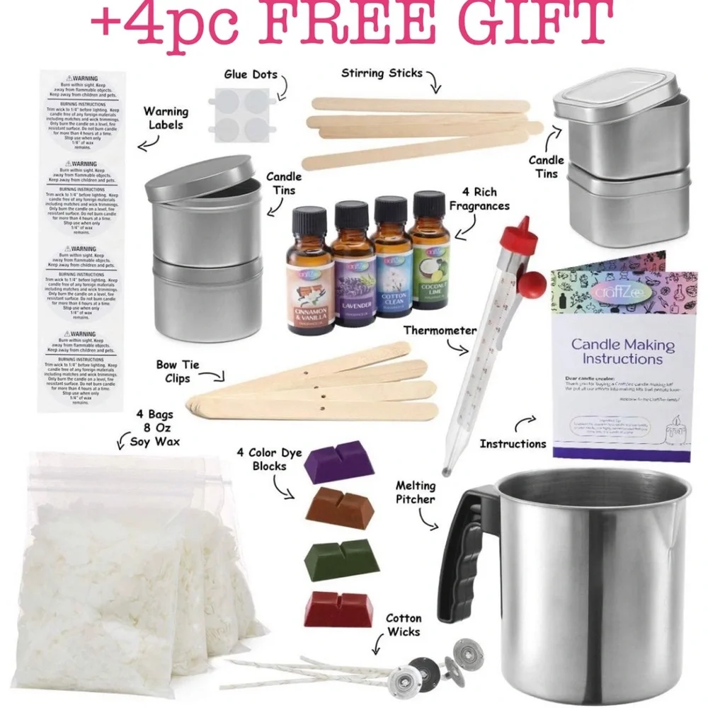 New Complete DIY Candle Making Kit Beginners to Pros Crafting Bundle lot set - Picture 4 of 13
